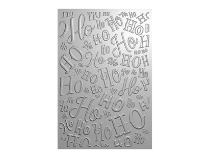 Crafter's Companion Retro Christmas Collection 6"x4" 3D Embossing Folder - Ho Ho Ho