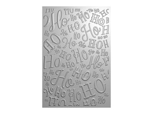 Crafter's Companion Retro Christmas Collection 6"x4" 3D Embossing Folder - Ho Ho Ho