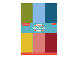 Crafter's Companion Retro Christmas Collection Luxury Linen Card - A4