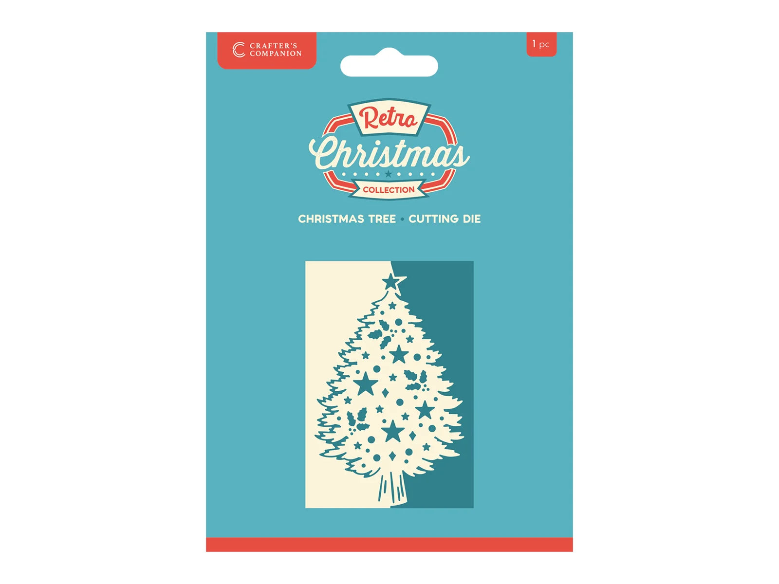 Crafter's Companion Retro Christmas Collection Metal Die Edge'able - Christmas Tree