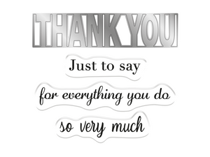 Crafters Companion - Stamp & Die Set - Thank You For Everything