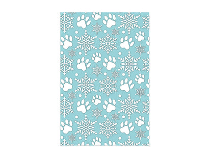 Crafter's Companion Santa Paws 4"x6" 2D Embossing Folder - Snowflakes & Paws