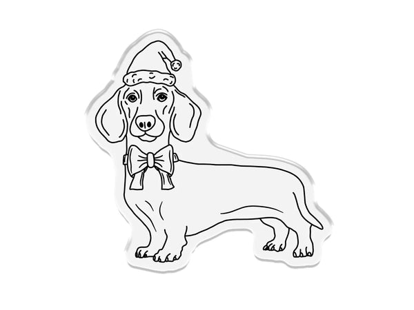 Crafter's Companion Santa Paws Stamp and Die - Dachshund