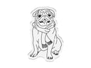 Crafter's Companion Santa Paws Stamp and Die - Pug