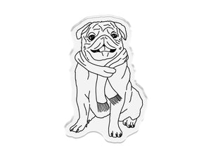 Crafter's Companion Santa Paws Stamp and Die - Pug