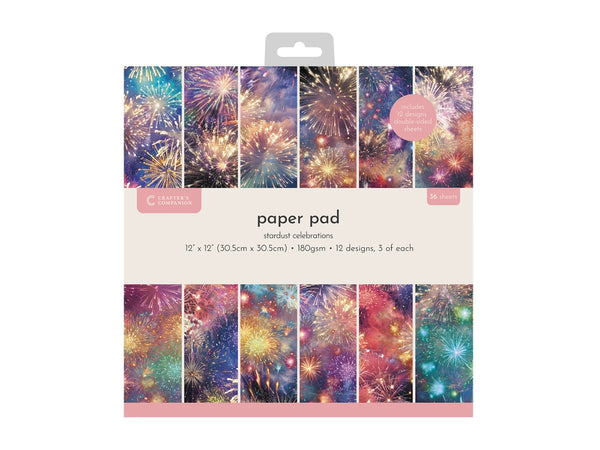 Crafter’s Companion Stardust Celebrations 12”x12” Paper Pad