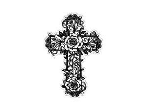 Floral Cross Stamp & Metal Die Set