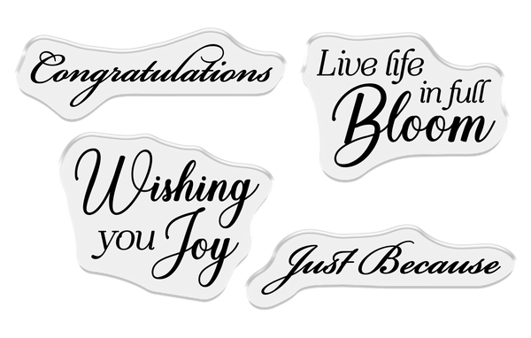 Crafter's Companion Stamp and Die Set - Live Life in Full Bloom