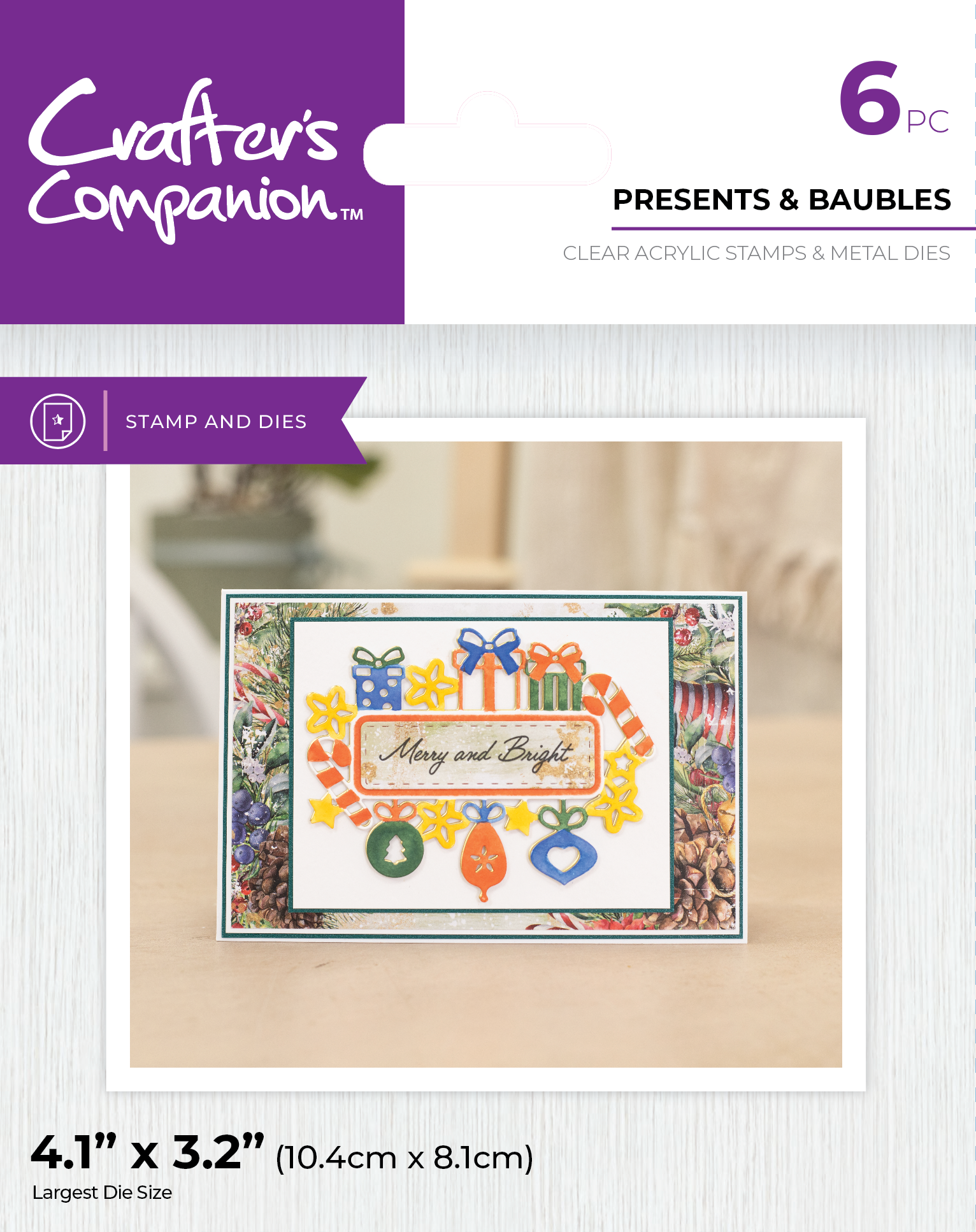 Crafter's Companion Stamp & Die - Presents & Baubles