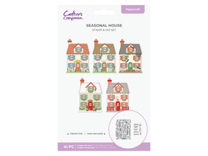 Seasonal House Stamp & Metal Die Set