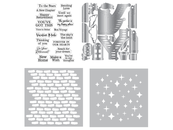 Crafter’s Companion Stamp, Die & Stencil - Staircase Scene