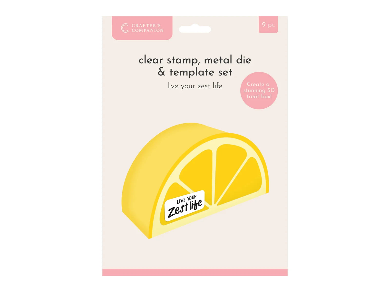 Crafter’s Companion Stamp, Die and Template - Live your Zest Life