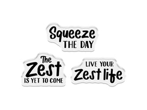 Crafter’s Companion Stamp, Die and Template - Live your Zest Life