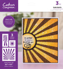 Crafters Companion Stencil Set - Sun Rays