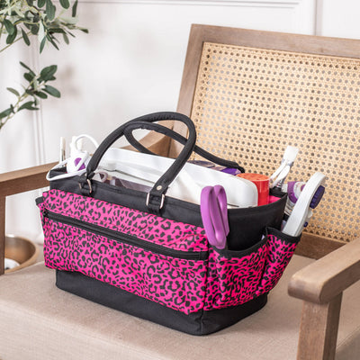 Crafters Companion Deluxe Tote - Raspberry Cheetah