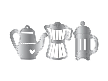 Crafters Companion Tea & Coffee Collection Metal Die Set - Coffee Break