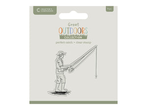 Crafters Companion The Great Outdoors Clear Acrylic Stamp Set - Perfect Catch