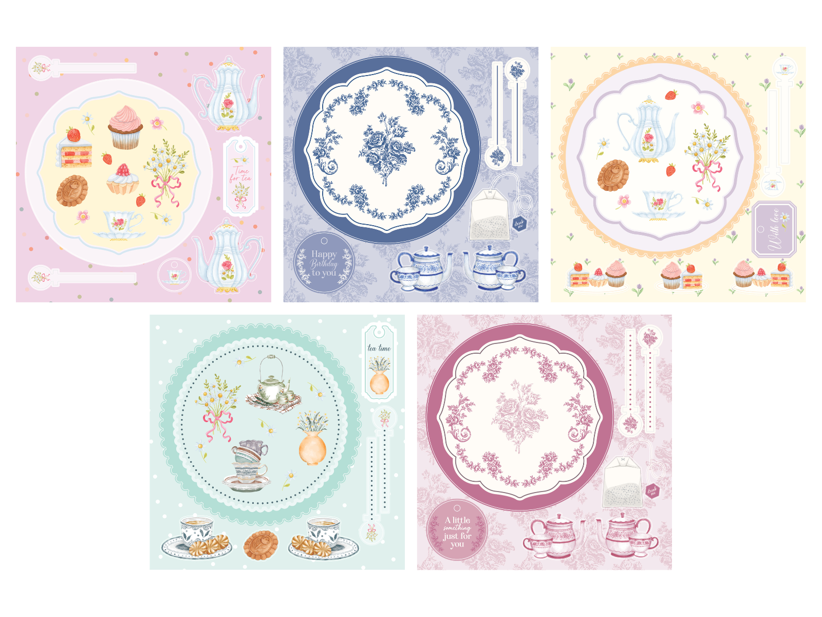 Crafter's Companion 8"x8" Topper Pad - Time for Tea