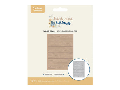 Wildwood Whimsy - Wood Grain 5" x 7" 3D Embossing Folder