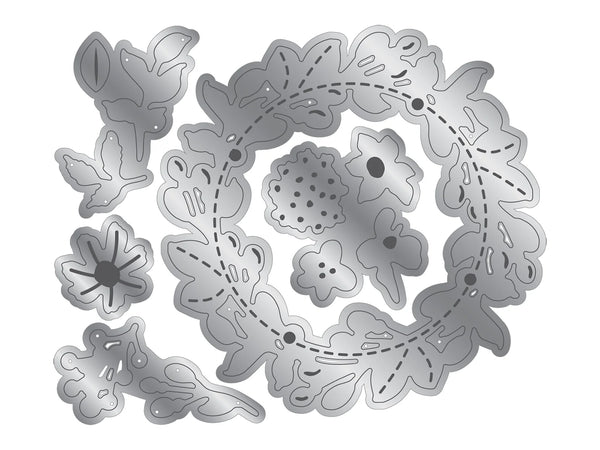 Wildwood Whismy - Foliage Wreath Metal Die Set