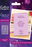 Cosmic Collection A6 Sentiment Stamps - Reach for the Stars