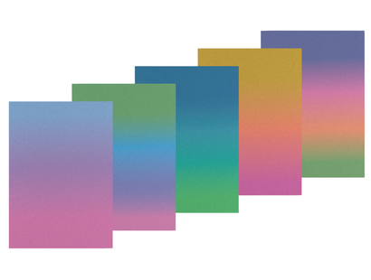 Cosmic - Collection - Ombre Glitter Card Pack - 8.5” x 11”