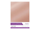 Crafter's Companion Centura Pearl Metallic A4 Single Colour 10 Sheet Pack - Rose Gold