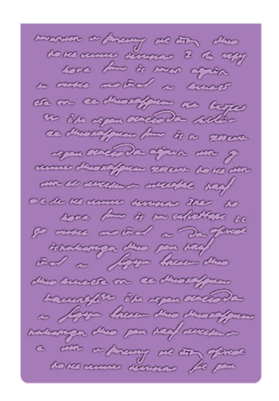 Nature's Garden - Hydrangea - 6x4 2D Embossing Folder - Handwritten Letter