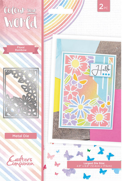 Colour Your World Create a card Die - Floral Rainbow