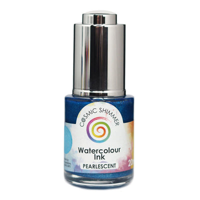 Cosmic Shimmer Pearlescent Watercolour Ink Cerulean Blue 20ml