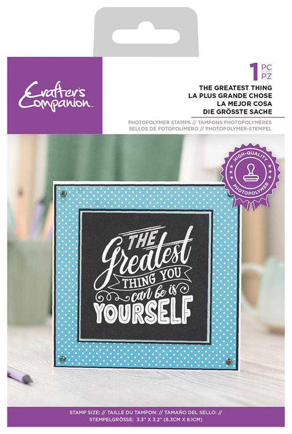 Crafter's Companion - Photopolymer Stamp - The Greatest Thing