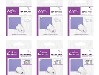Crafter's Companion 6 Piece Corner Punch Collection