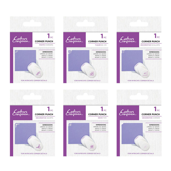 Crafter's Companion 6 Piece Corner Punch Collection