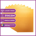 Crafter's Companion Centura Pearl Metallic A4 Single Colour 10 Sheet Pack - Rose Gold