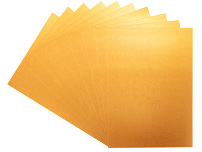 Crafter's Companion Centura Pearl Metallic A4 Single Colour 10 Sheet Pack - Rose Gold