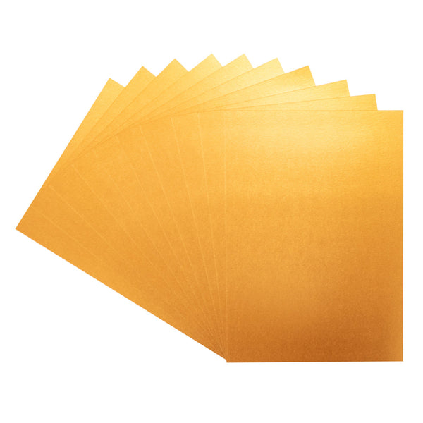 Crafter's Companion Centura Pearl Metallic A4 Single Colour 10 Sheet Pack - Rose Gold
