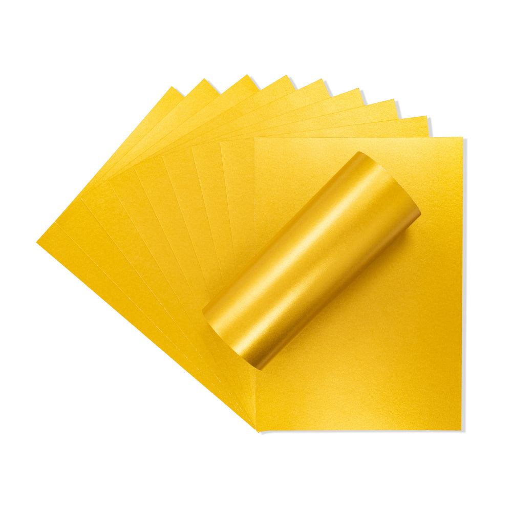 Crafter's Companion Centura Pearl Single Colour A4 10 Sheet Pack - Old Gold
