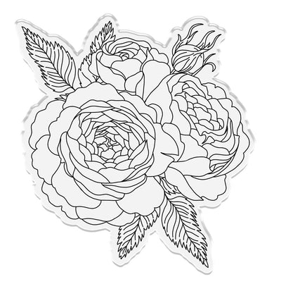 Crafter's Companion Clear Acrylic Stamp - Roses in Bloom