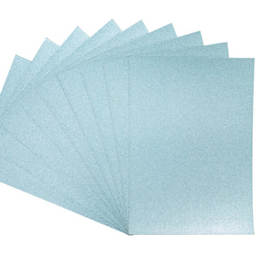 Crafter's Companion Glitter Card 10 Sheet Pack - Baby Blue
