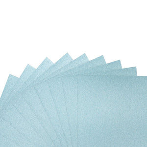 Crafter's Companion Glitter Card 10 Sheet Pack - Baby Blue