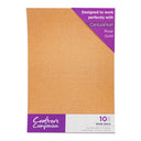 Crafter's Companion Glitter Card 10 Sheet Pack - Rose Gold