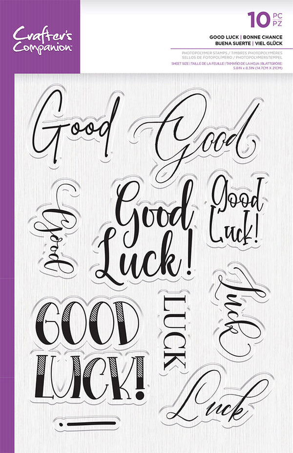Crafter's Companion Photopolymer Stamp - Good Luck