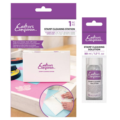 Crafter's Companion Stamp Cleaning Station and Solution Collection