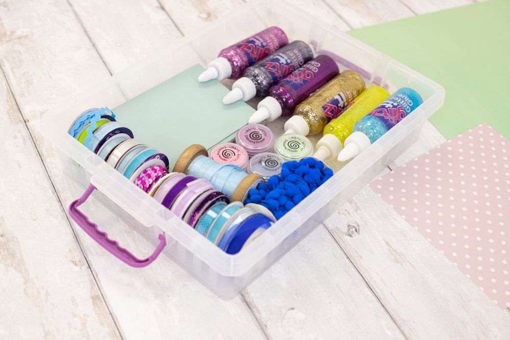 Crafter's Companion Stash n Stack with Tacky Glue and Ribbon Mystery Bag for 1p
