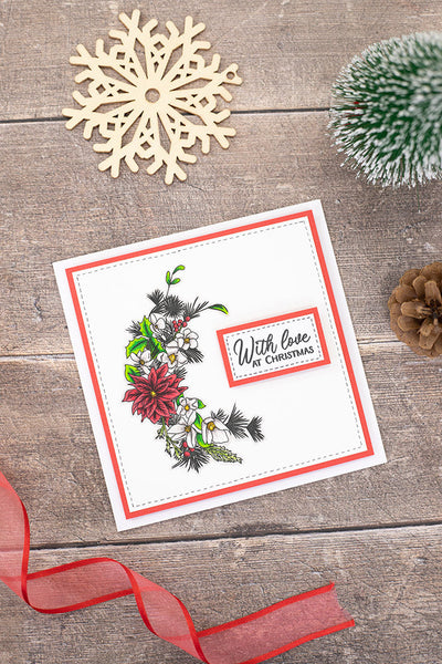 Crafter's Companion Winter Floral A6 Photopolymer Stamp - Poinsettia Delight