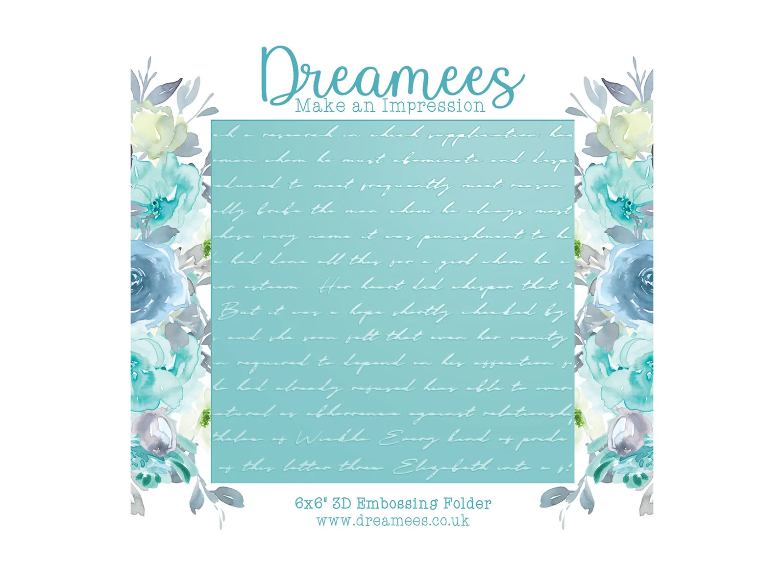 Script 3D Embossing Folder