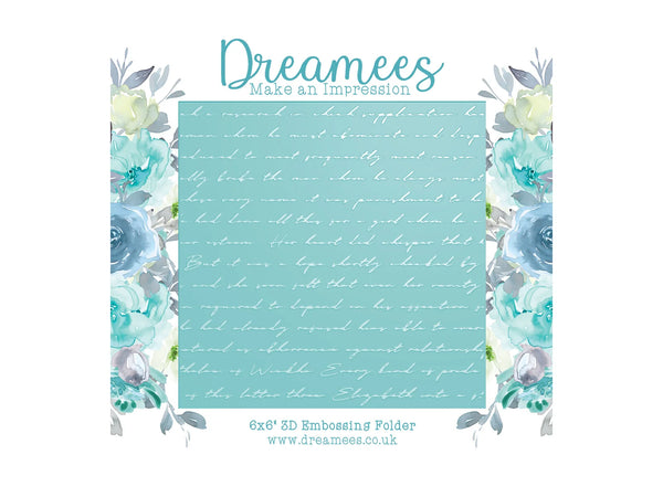 Script 3D Embossing Folder