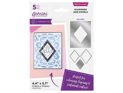 Gemini Simple Create a card Die - Diamonds and Swirls