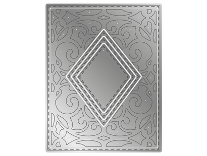 Gemini Simple Create a card Die - Diamonds and Swirls