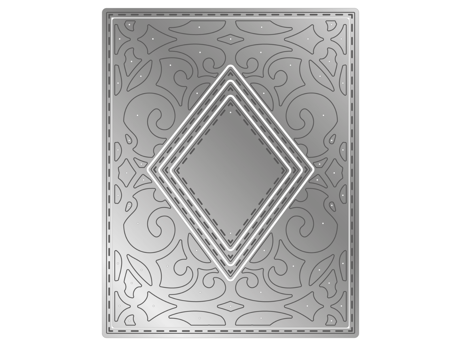Gemini Simple Create a card Die - Diamonds and Swirls